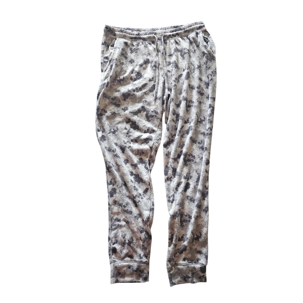 Danskin Lounge Jogger Pants Size L Gray Tie Dye Stretch